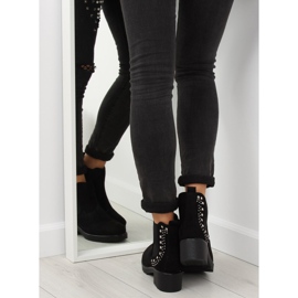 Stivaletti Chelsea neri con borchie Z175 Black nero 1