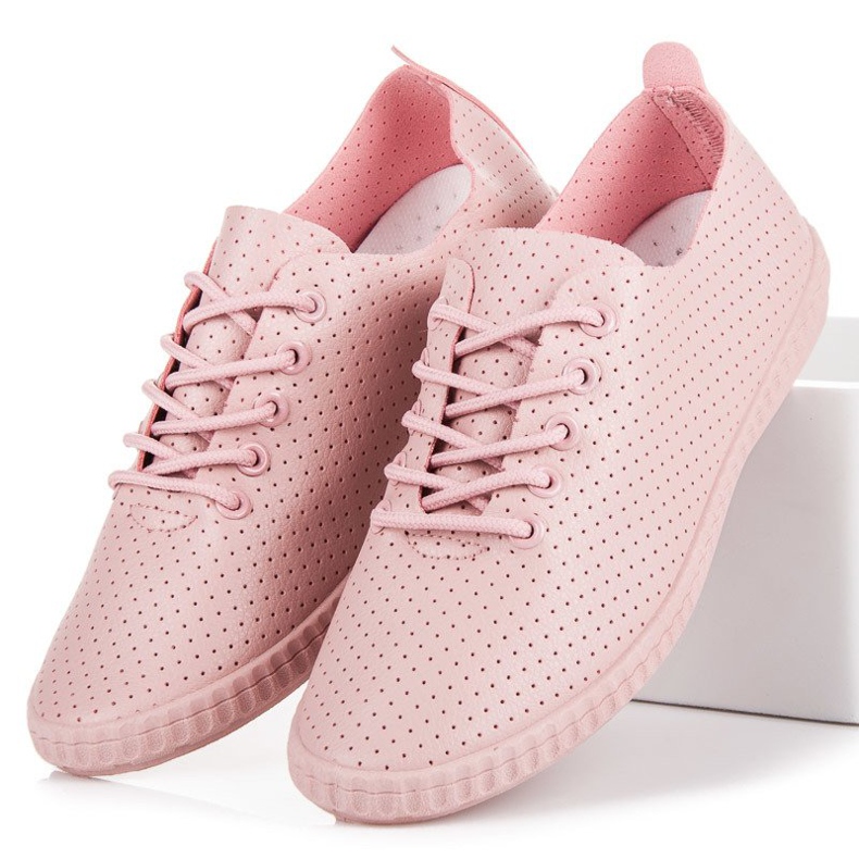 Sneakers rosa traforate 2