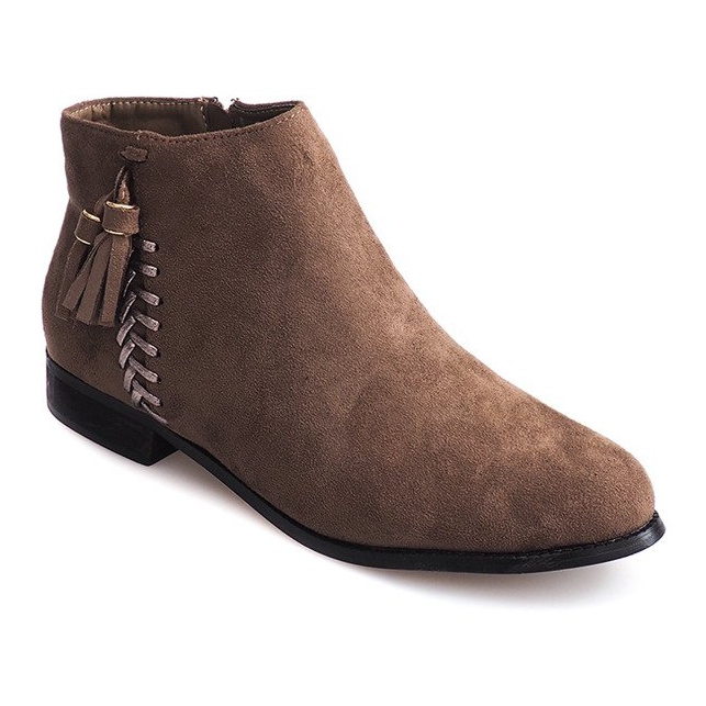 Boho 99-8 Stivaletti in camoscio tortora multicolore 2