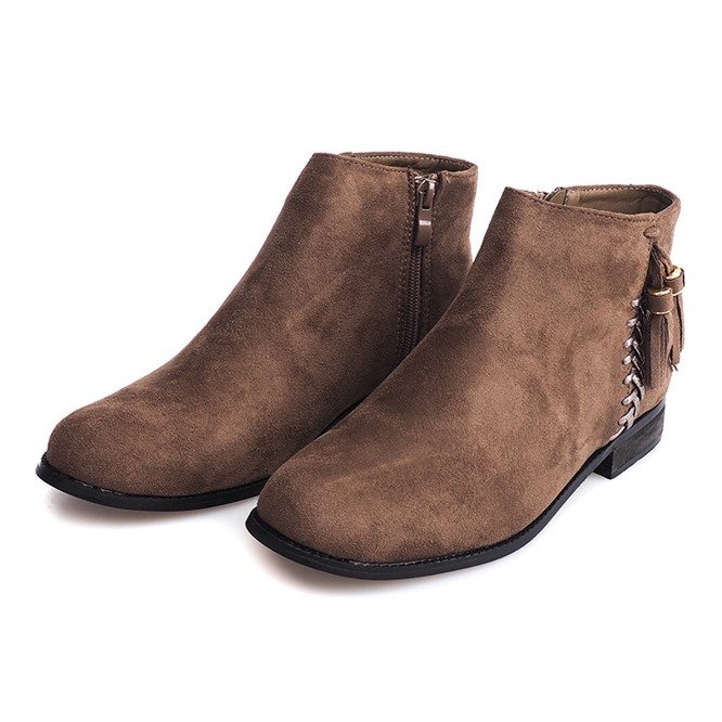 Boho 99-8 Stivaletti in camoscio tortora multicolore 1