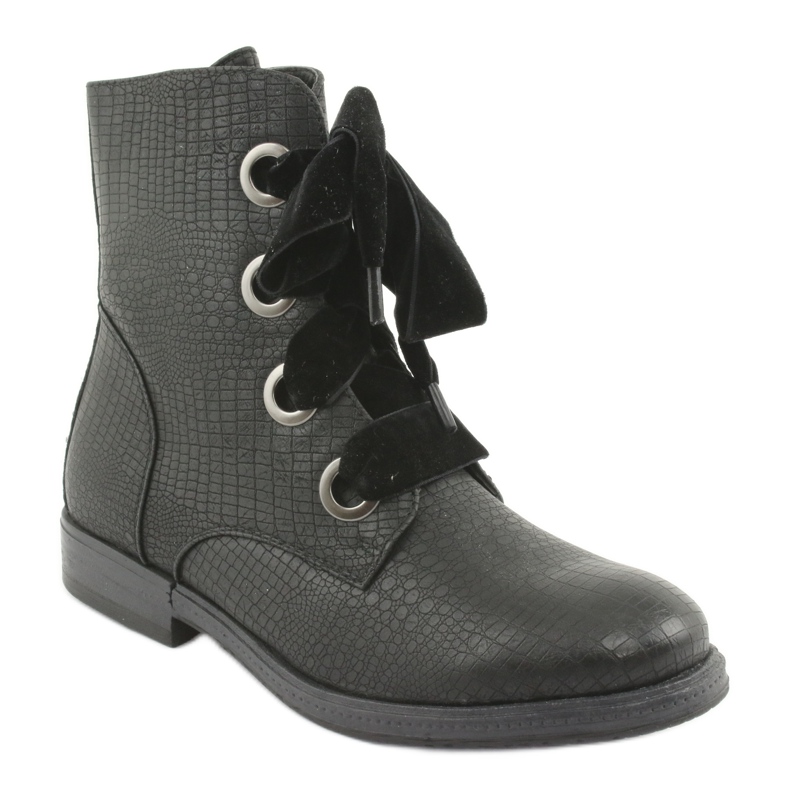 Stivali neri allacciati HFN-5505 Nero 1
