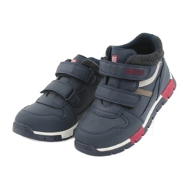 Scarpe sportive con velcro Big Star 374065 blu navy bianco rosso 3