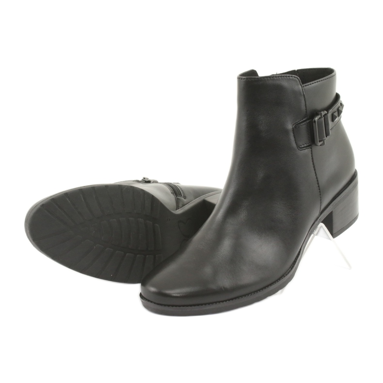 Stivali di pelle da donna Caprice con borchie 25433 NERO 4