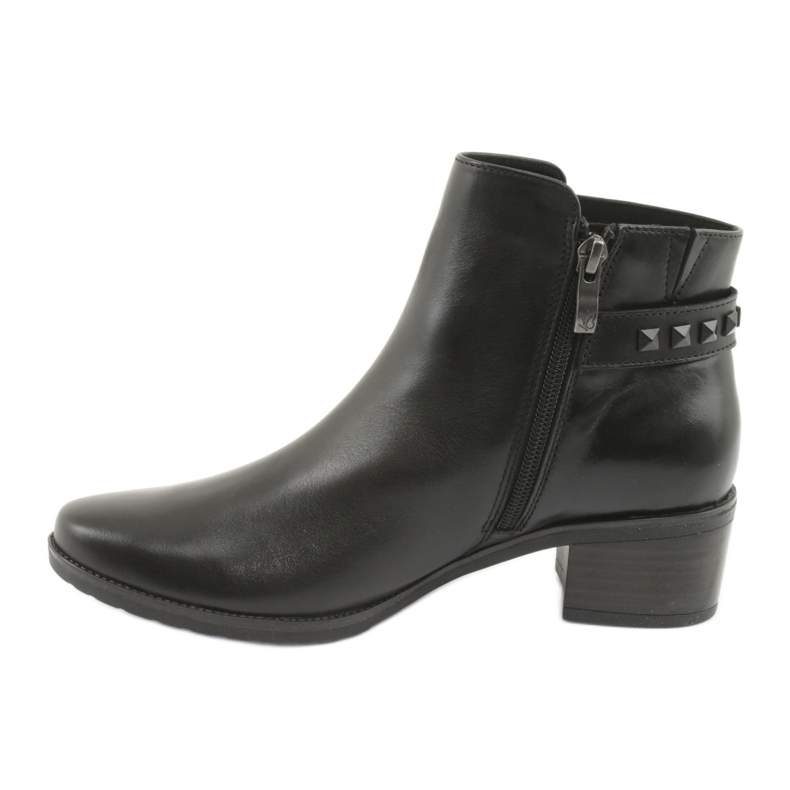 Stivali di pelle da donna Caprice con borchie 25433 NERO 2