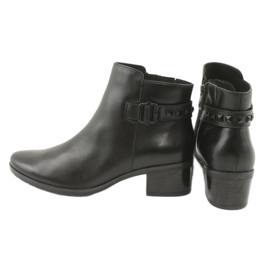 Stivali di pelle da donna Caprice con borchie 25433 NERO 5