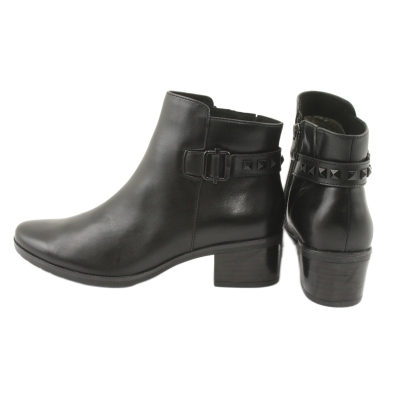 Stivali di pelle da donna Caprice con borchie 25433 NERO 5