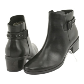 Stivali di pelle da donna Caprice con borchie 25433 NERO 3