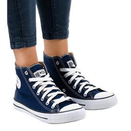 Sneakers alte classiche blu navy DTS8224-4 1