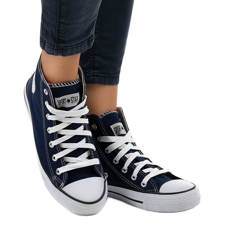 Sneakers alte classiche blu navy DTS8224-4 2