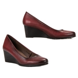 Vinceza Décolleté bordeaux su zeppa rosso 2