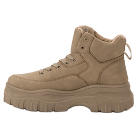 Kylie Scarpe stringate sulla piattaforma marrone 2