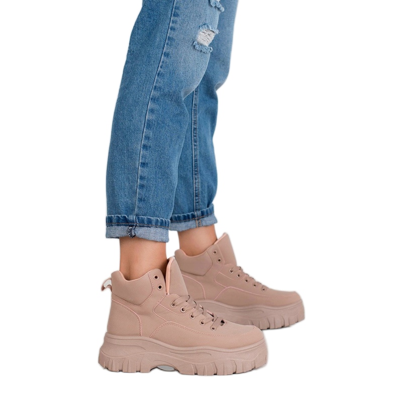 Kylie Scarpe stringate sulla piattaforma rosa 1
