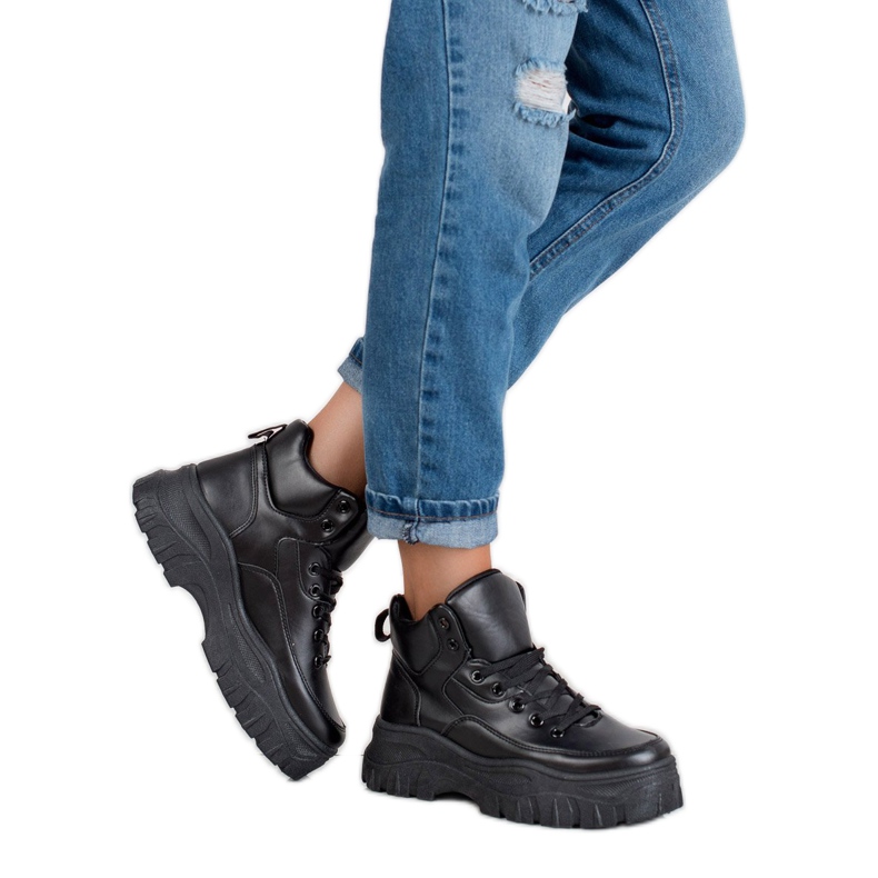 Kylie Scarpe stringate sulla piattaforma nero 2