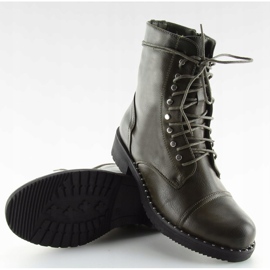 Stivali verdi con borchie B0-193 Green verde 1