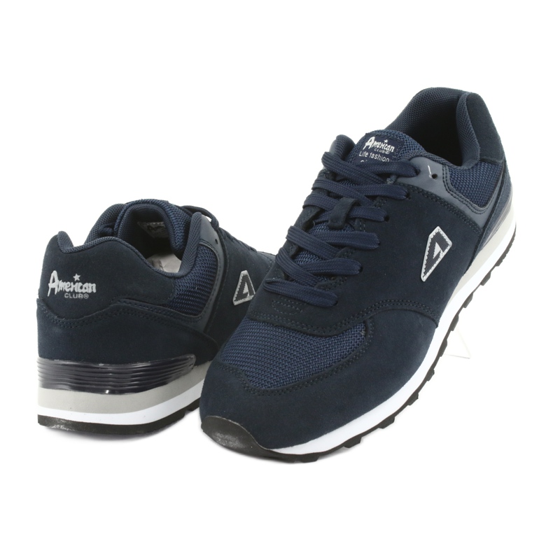 Scarpe sportive da jogging American Club HA27 blu navy 3