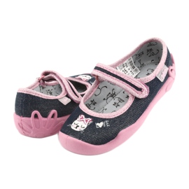 Scarpe per bambini Befado 114X352 blu navy rosa grigio 4