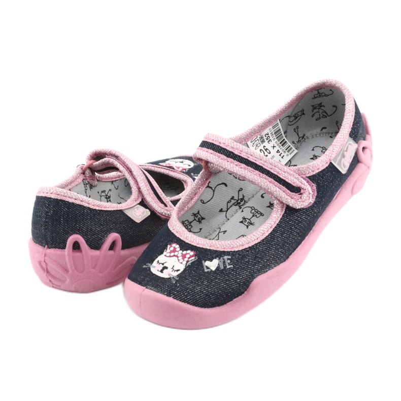 Scarpe per bambini Befado 114X352 blu navy rosa grigio 4