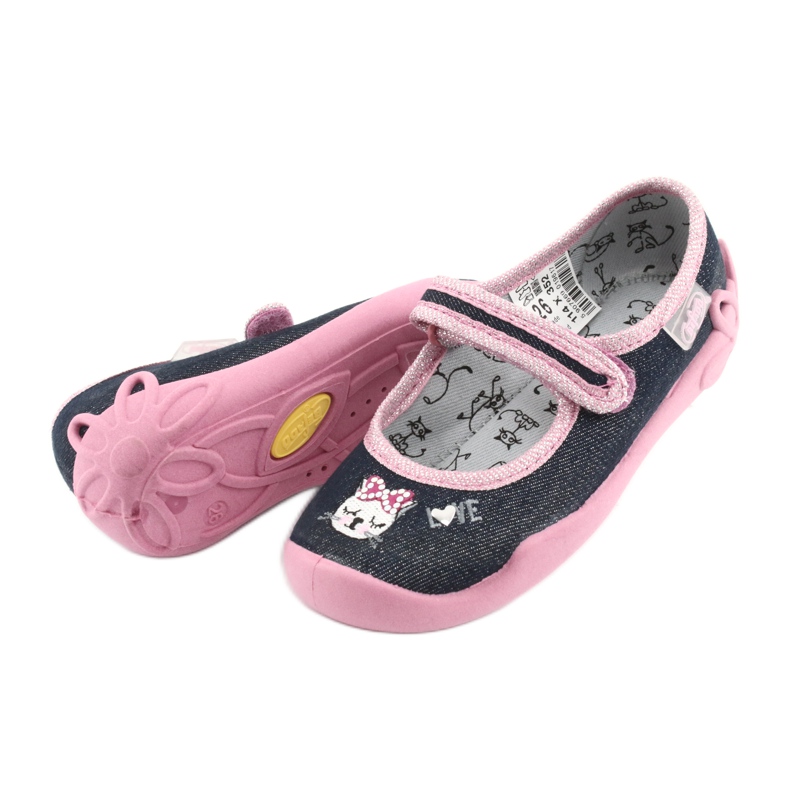 Scarpe per bambini Befado 114X352 blu navy rosa grigio 5