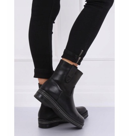 Stivali neri piatti da donna neri CH1812-1 Black nero 2