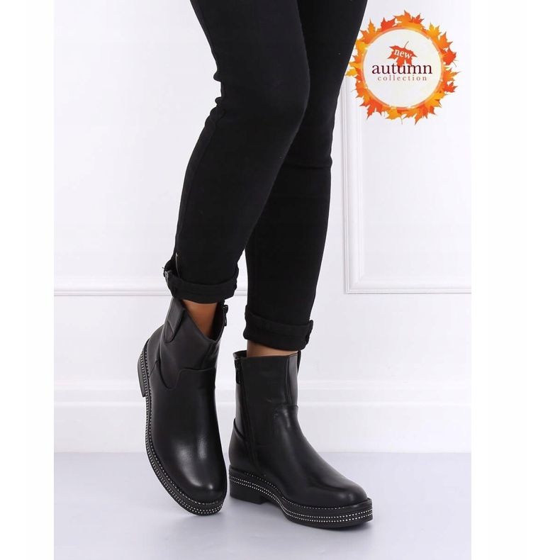 Stivali neri piatti da donna neri CH1812-1 Black nero 1