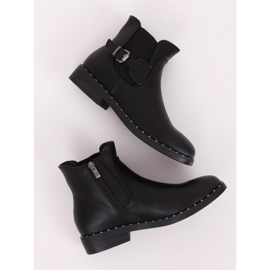 Stivaletti Chelsea neri da donna HFN-2279 Nero 2