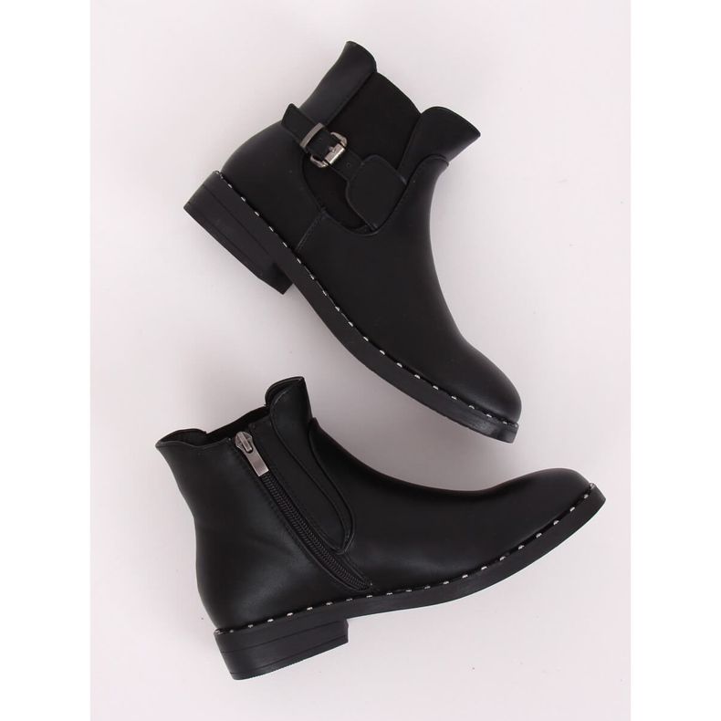 Stivaletti Chelsea neri da donna HFN-2279 Nero 2