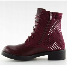 FC-H65 Stivali bordeaux vino da donna rosso 1