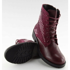 FC-H65 Stivali bordeaux vino da donna rosso 2
