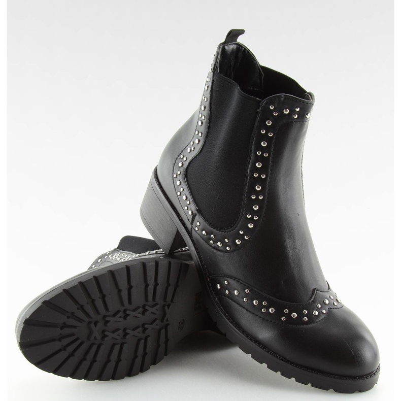 Stivali Jodhpur neri con borchie FC-H63 Black nero 1