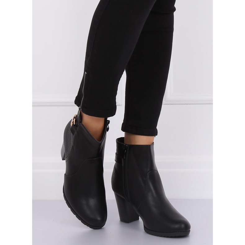 Stivali neri con tacco alto F168 Black nero 2