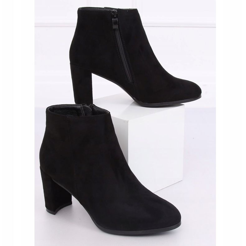 Stivaletti classici neri con tacco alto A6801 Black nero 1