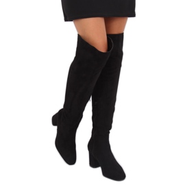 Stivali neri con tacco alto YQ215 Nero 1