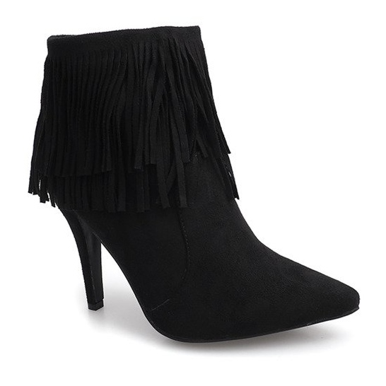 Stivali neri su uno spillo Boho 99-95 Black nero 1