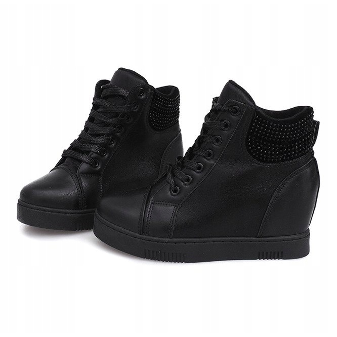 Sneakers con zeppa 1651 Nere nero 1