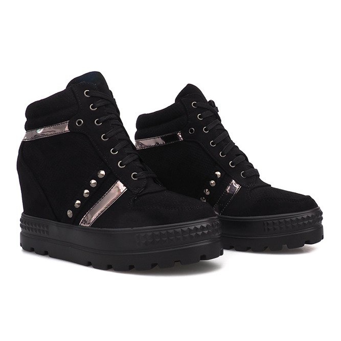 Sneakers Maxime in camoscio nero 1