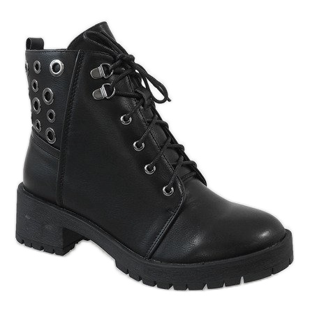 Stivali da trapper G157-1 da donna neri nero 1