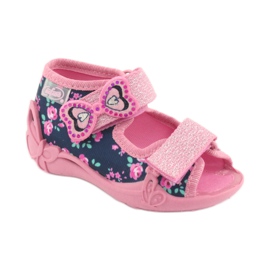 Scarpe per bambini gialle Befado 242P094 blu navy rosa 2