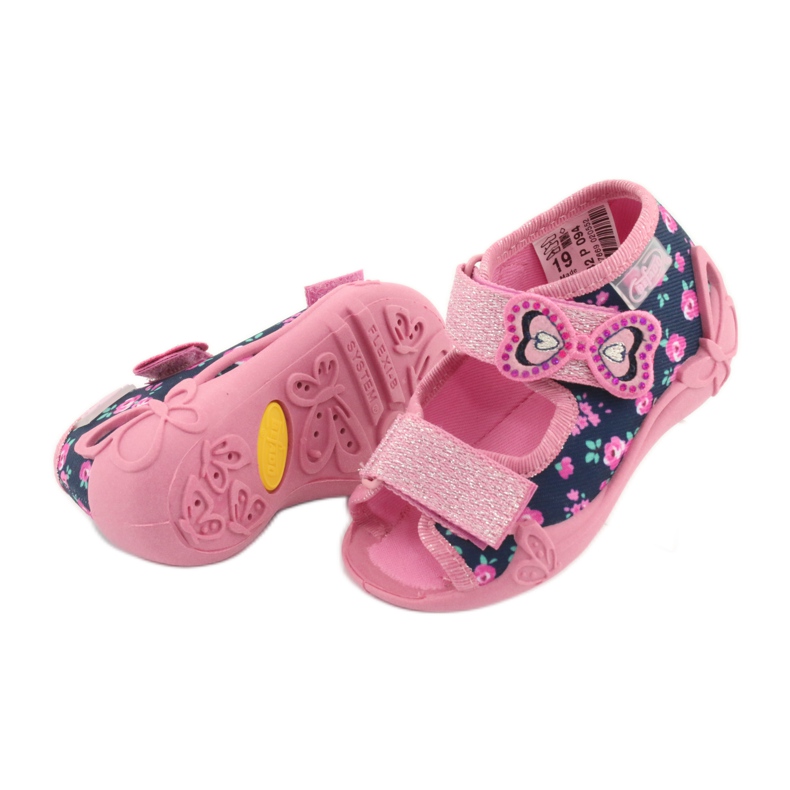 Scarpe per bambini gialle Befado 242P094 blu navy rosa 4
