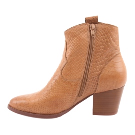 Stivali non isolati da donna Anabelle 1466 Coccodrillo cammello marrone 2