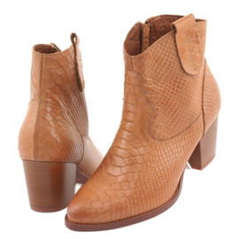 Stivali non isolati da donna Anabelle 1466 Coccodrillo cammello marrone 4
