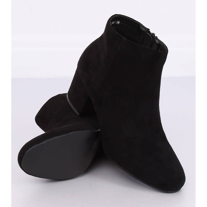 Stivali neri con tacco basso YQ216P Nero 1