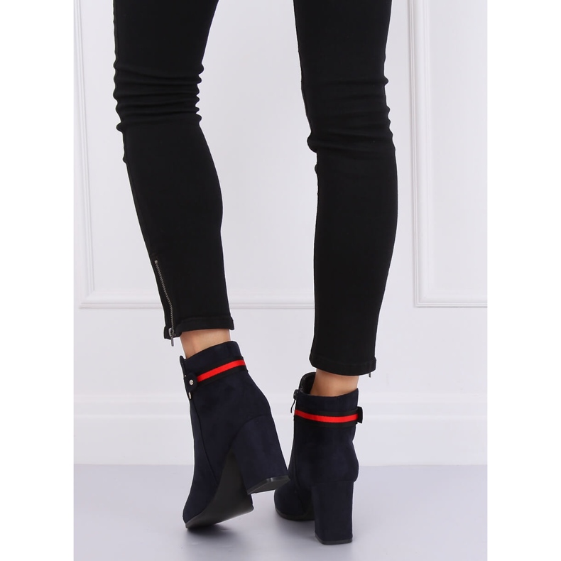Stivali blu navy con tacco alto NC923 Navy 1