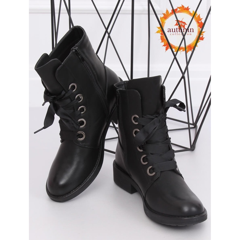 Stivali stringati neri ZX2805 Black nero 1