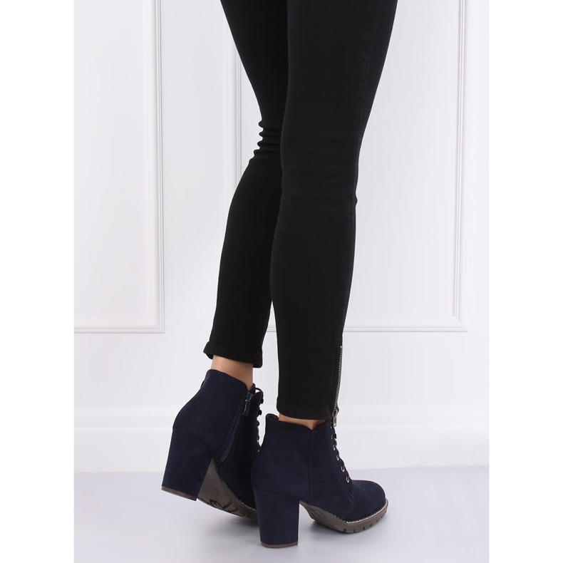 Stivali blu navy con tacco alto 995-30 Navy 2