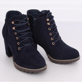 Stivali blu navy con tacco alto 995-30 Navy 1