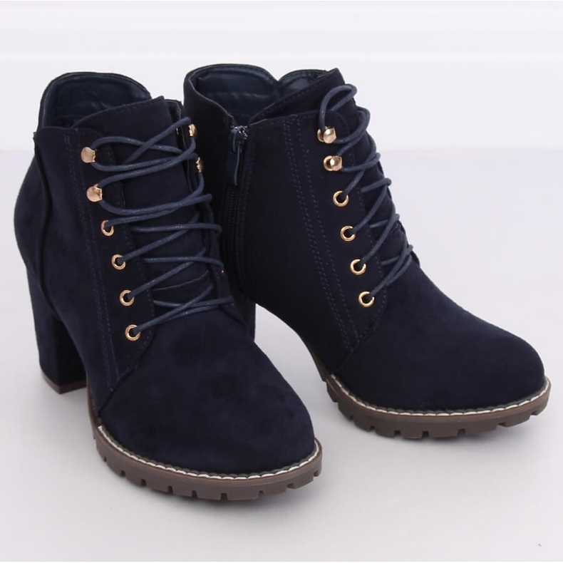 Stivali blu navy con tacco alto 995-30 Navy 1