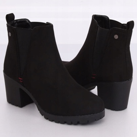 Stivali neri con tacco largo W373 Black nero 2
