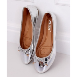Ballerine metallizzate argento 9988-139 Argento grigio 1