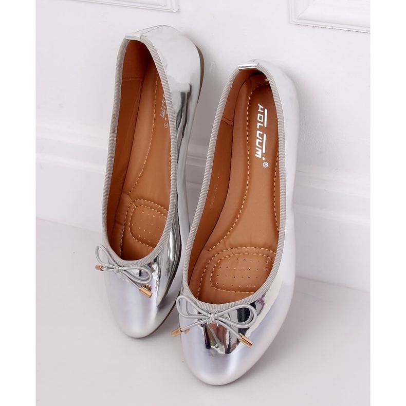 Ballerine metallizzate argento 9988-139 Argento grigio 1