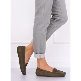 Verde Mocassini da donna R812-1 Verde 2